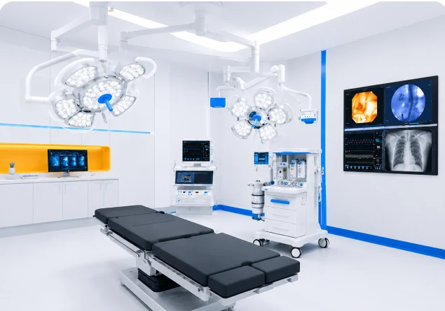 Modern operating theatre with integrated imaging devices